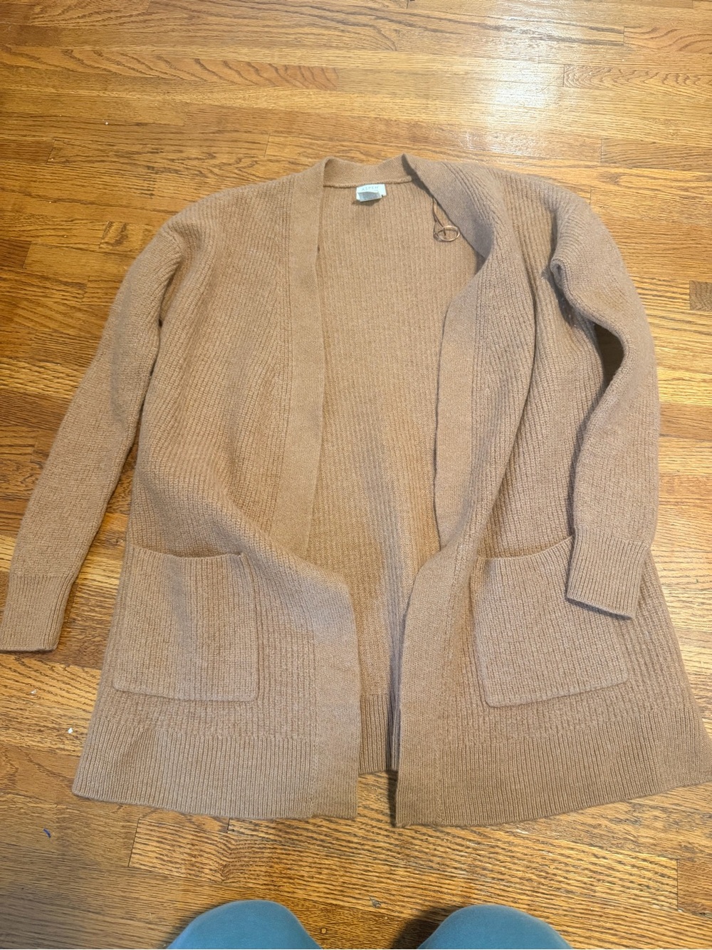 Women’s Open-Front wool Cardigan - Camel Brown